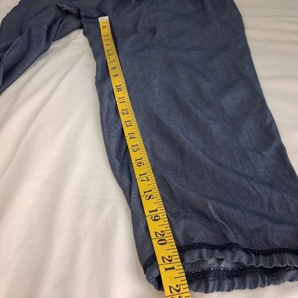 Lululemon Post Power Crop Pants Cadet Blue Size 6 Tencel W6C48S Yoga Active - Picture 2 of 11